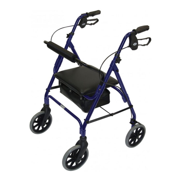 Compact Aluminium Rollator - Blue