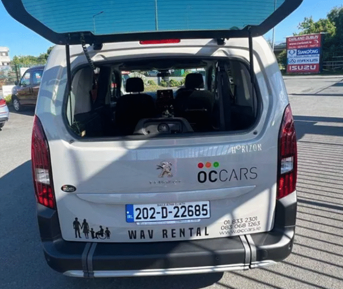 2020 Peugeot Rifter Wheelchair Accessible Vehicle Hire - Image 3